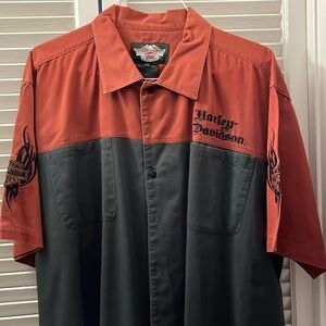 Harley Davidson short sleeve dress shirt